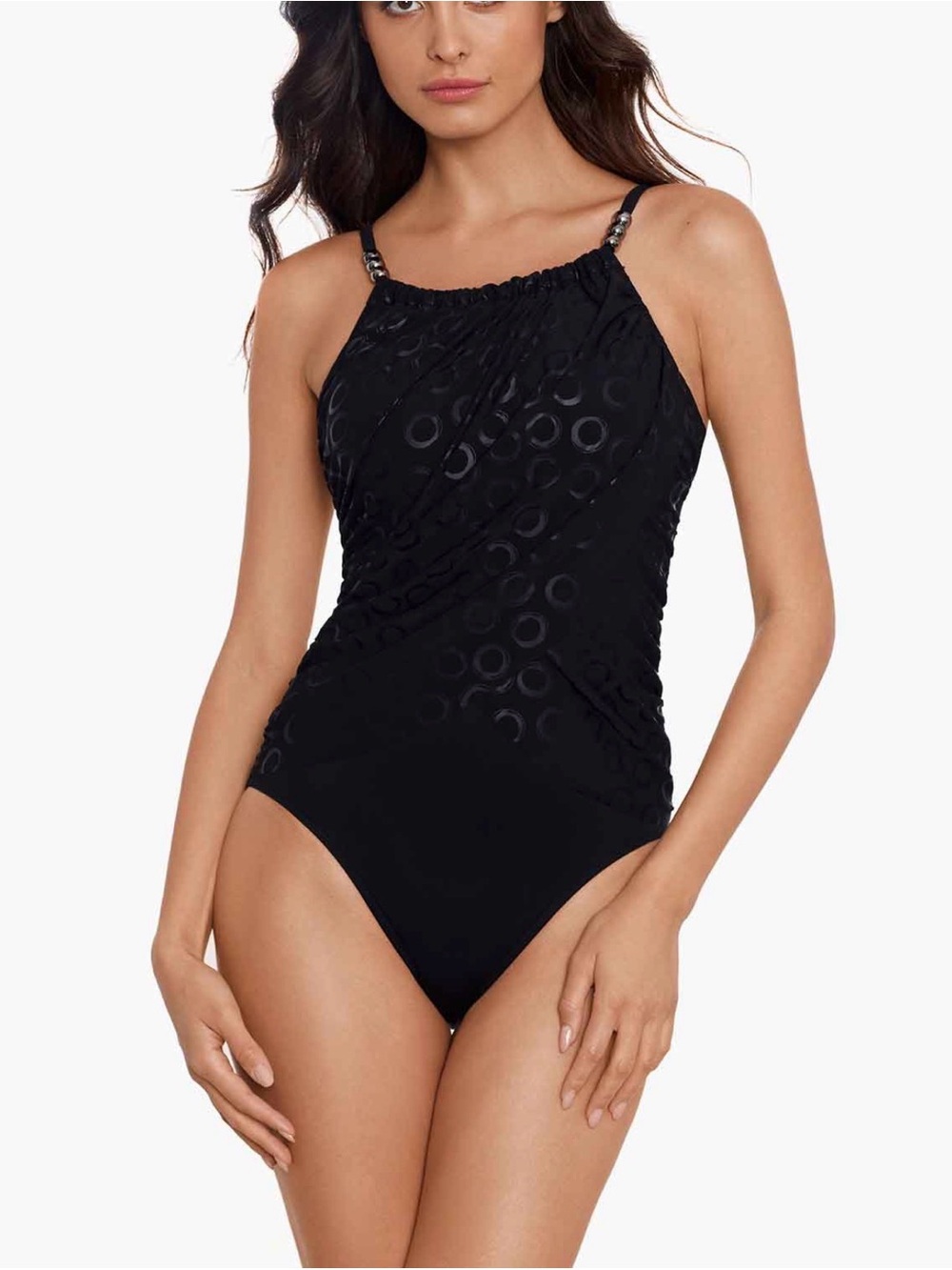 Magicsuit Black One-Piece Swimsuit with Ring-Patterned Lining - Picture 2 of 10